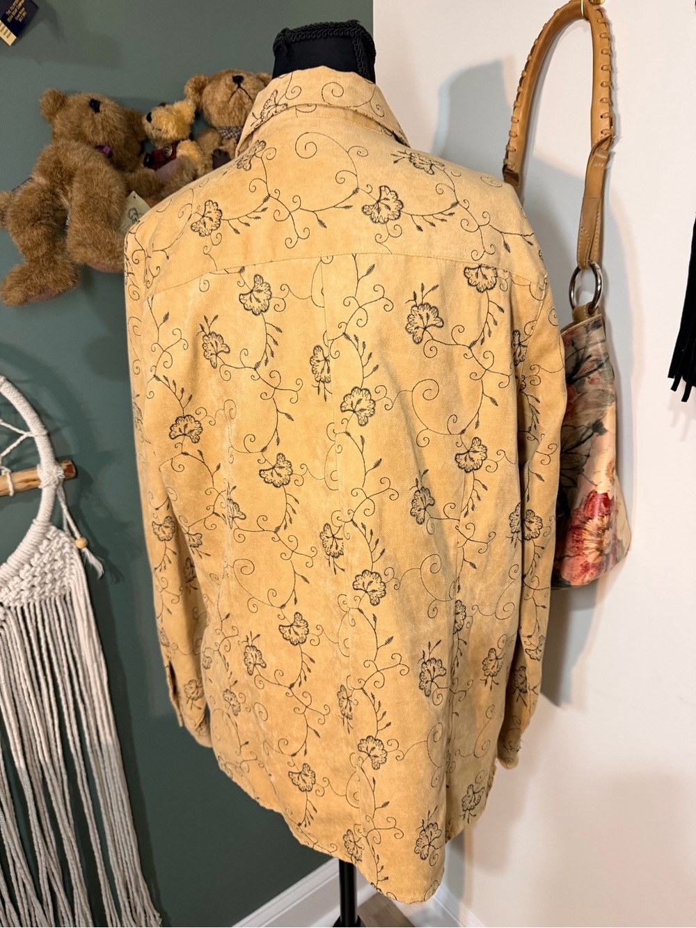 Vintage Sag Harbor Embroidered Button Up Western Boho Oversized Medium - Picture 4 of 4